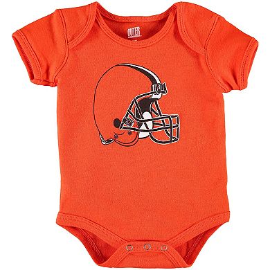 Newborn Orange Cleveland Browns Team Logo Bodysuit