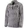 Women's Gray Colorado Buffaloes Sherpa Super Soft Quarter-Zip Pullover Jacket