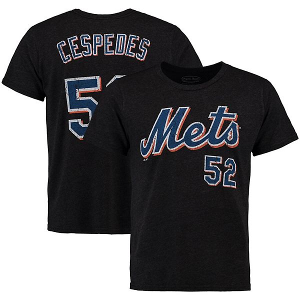 The 52 necklace worn by Yoenis Cespedes of the New York Mets as he