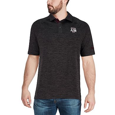 Men's Colosseum Black Texas A&M Aggies Down Swing Polo