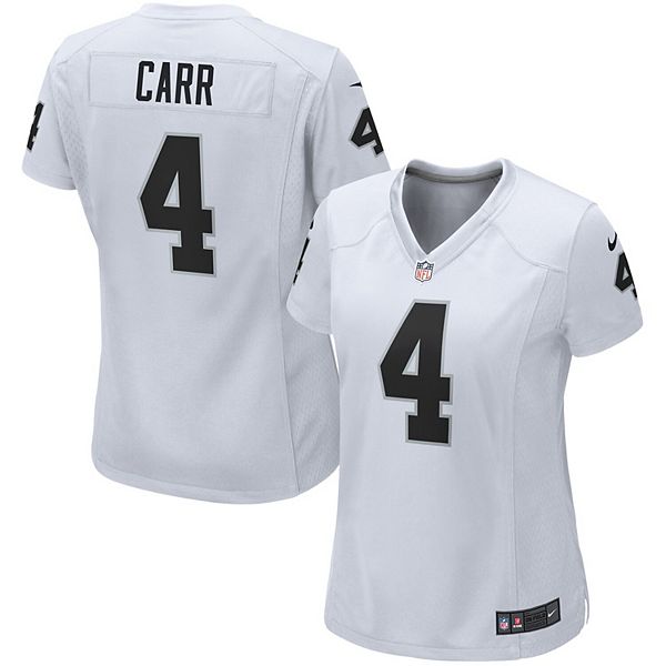 Women's Oakland Raiders Derek Carr White Nike Game Jersey