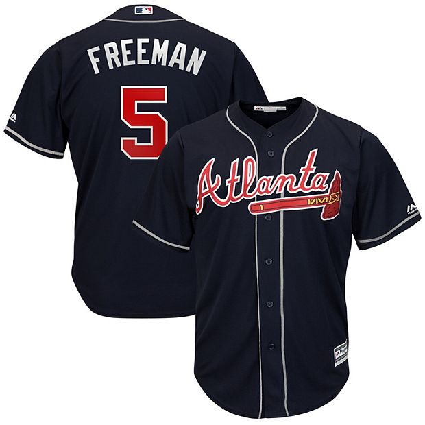 Atlanta Braves Majestic Youth Official Cool Base Jersey - Navy