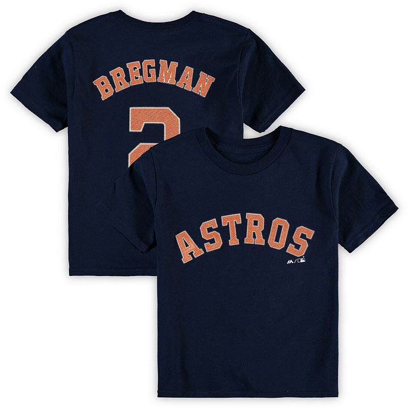 UPC 193774012017 product image for Preschool Majestic Alex Bregman Navy Houston Astros Name & Number T-Shirt, Boy's | upcitemdb.com