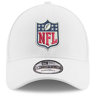 Men's New Era White NFL Shield Logo 9FORTY Adjustable Hat