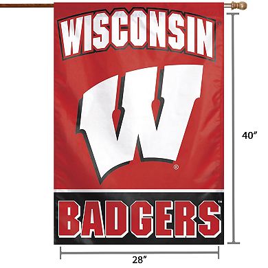 WinCraft Wisconsin Badgers 28" x 40" Full Name Single-Sided Vertical Banner