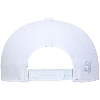 Men's New Era White NFL Shield Logo Original Fit 9FIFTY Adjustable Snapback Hat