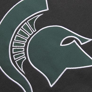 Youth Stadium Athletic Charcoal Michigan State Spartans Big Logo Pullover Hoodie