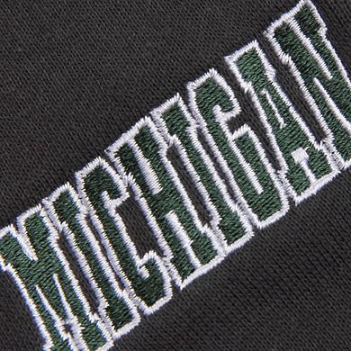 Youth Stadium Athletic Charcoal Michigan State Spartans Big Logo Pullover Hoodie