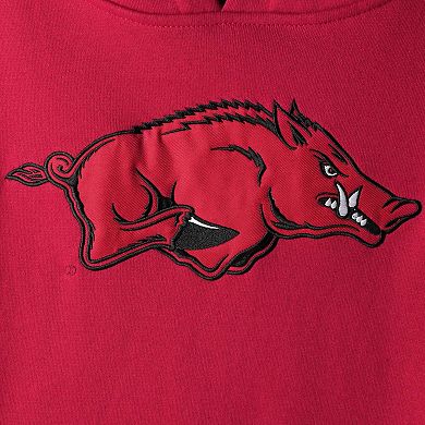 Women's Stadium Athletic Cardinal Arkansas Razorbacks Big Logo Pullover Hoodie