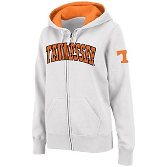 Women's Stadium Athletic White Tennessee Volunteers Arched Name Full-Zip Hoodie