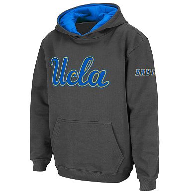 Youth Stadium Athletic Charcoal UCLA Bruins Big Logo Pullover Hoodie