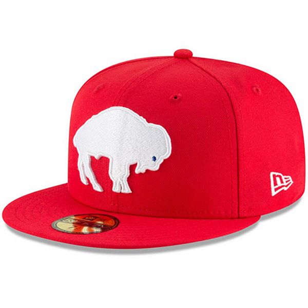 Men's New Era Red Buffalo Bills Omaha Throwback 59FIFTY Fitted