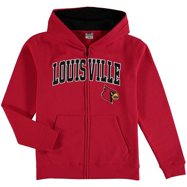 Louisville Cardinals youth large (14/16) red full zip hooded