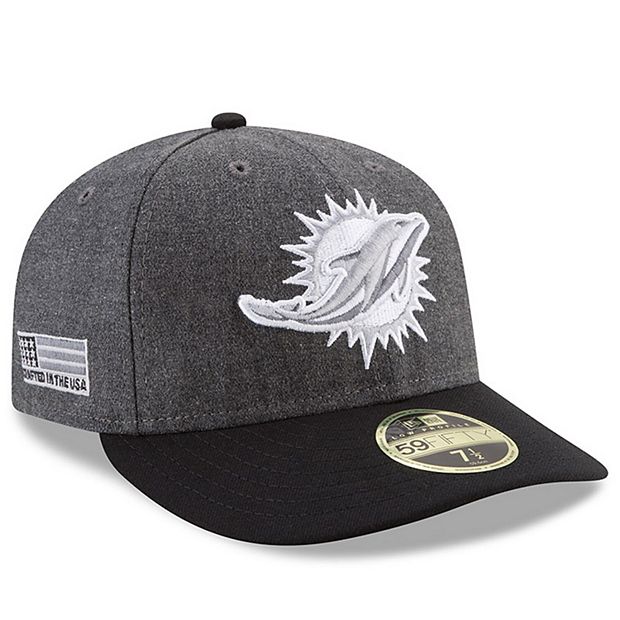 Miami Dolphins New Era White on White Low Profile 59FIFTY Fitted Hat