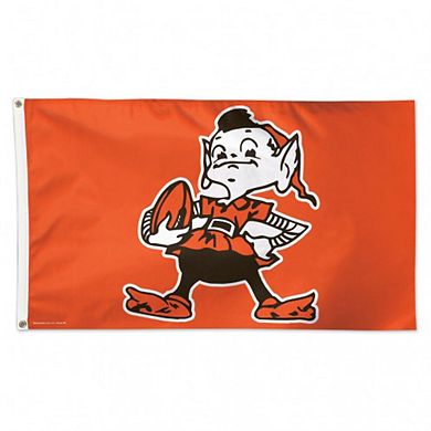 WinCraft Cleveland Browns One-Sided 3' x 5' Retro Logo Deluxe Flag