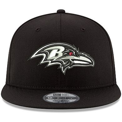 Men's New Era Black Baltimore Ravens B-Dub 9FIFTY Adjustable Hat