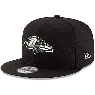 Men's New Era Black Baltimore Ravens B-Dub 9FIFTY Adjustable Hat