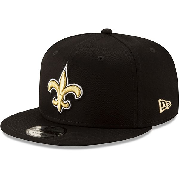 Men's New Era Black New Orleans Saints Basic 9FIFTY Adjustable Snapback Hat