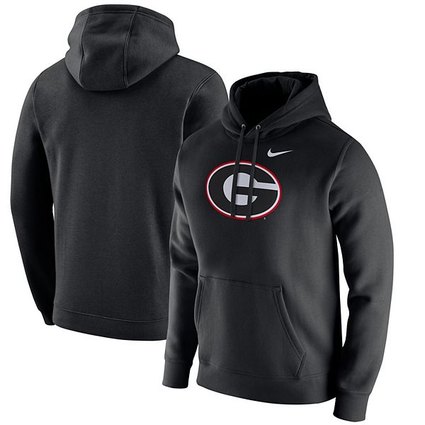 Men's Nike Black Georgia Bulldogs Logo Club Fleece Pullover Hoodie