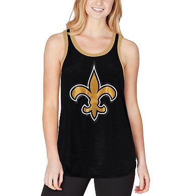 Women's G-III 4Her by Carl Banks Black New Orleans Saints Tater Tank Top