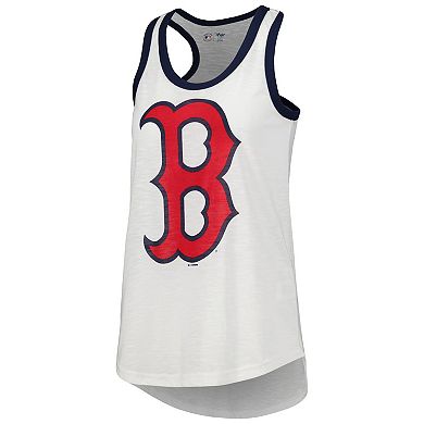 Women's G-III 4Her by Carl Banks White Boston Red Sox Tater Racerback Tank Top