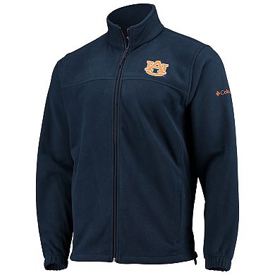 Men's Columbia Navy Auburn Tigers Flanker III Fleece Team Full-Zip Jacket