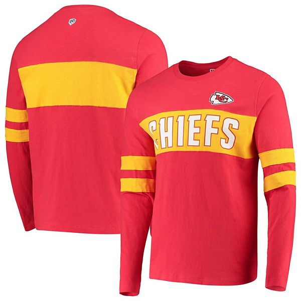 Women's Fanatics Branded Red Kansas City Chiefs Spirit Jersey Lace-Up  V-Neck Long Sleeve T-Shirt