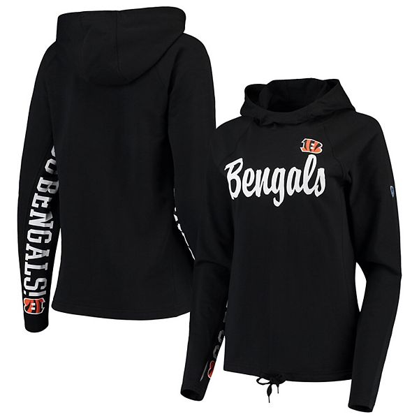 Cincinnati Bengals Concepts Sport Women's Gather Long Sleeve Hoodie  Nightshirt - Black