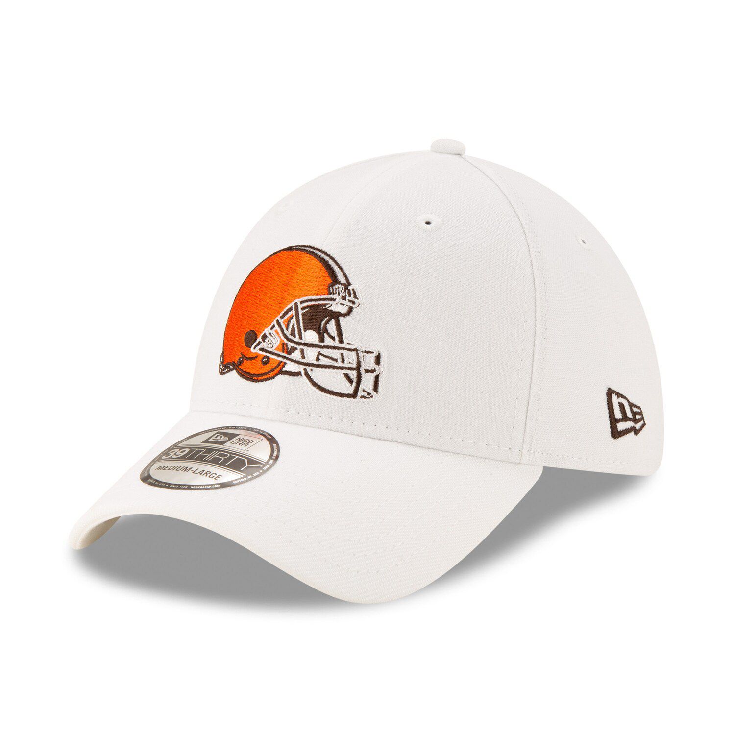 Men's New Era White Cleveland Browns 2021 NFL Training Camp 39THIRTY Flex  Hat