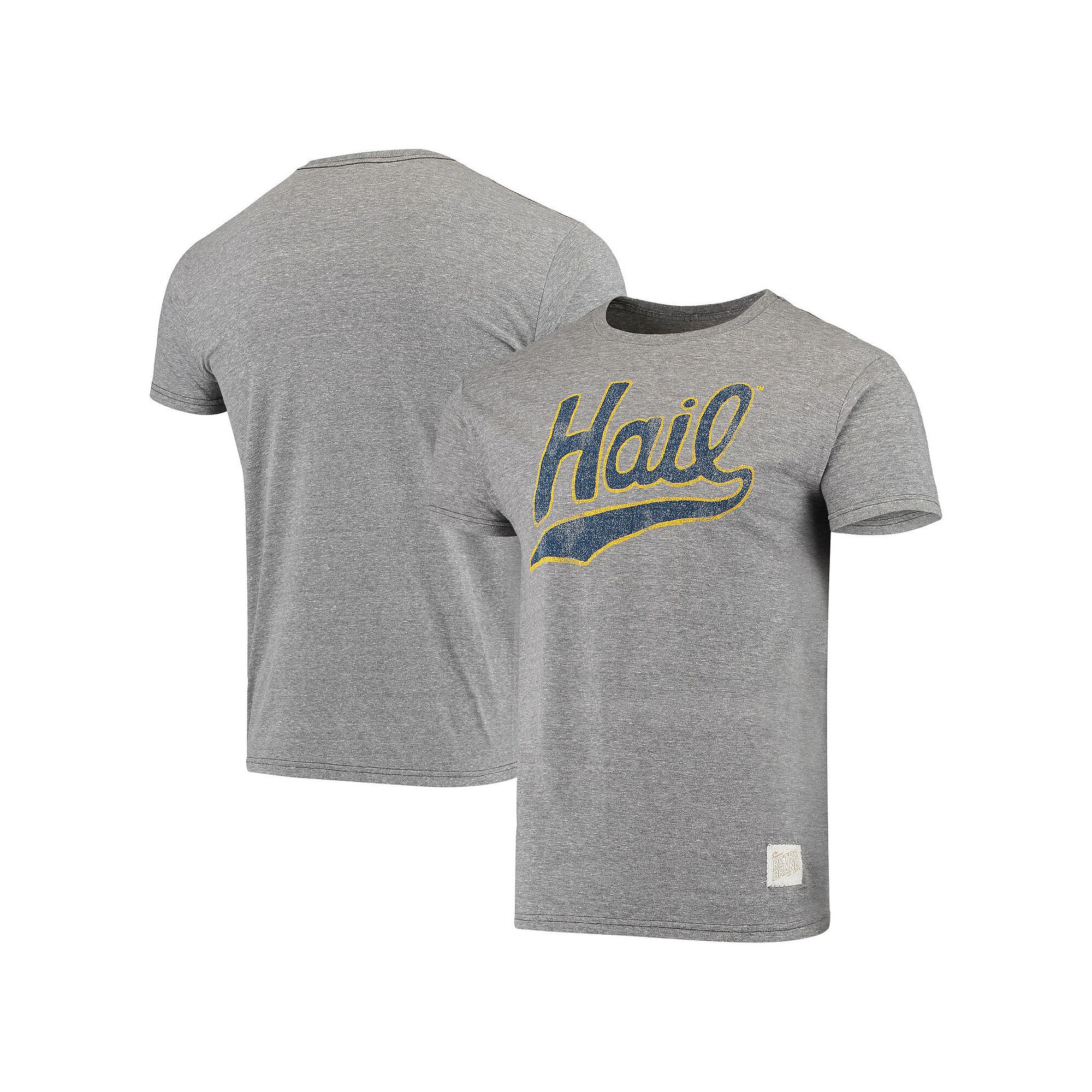 Mens Original Retro Brand Heathered Gray Michigan Wolverines Vintage Hail 