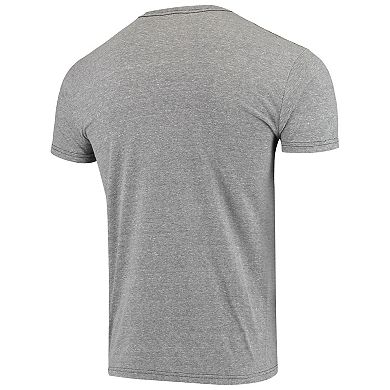 Men's Original Retro Brand Heathered Gray Michigan Wolverines Vintage Hail Tri-Blend T-Shirt