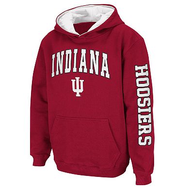 Youth Colosseum Crimson Indiana Hoosiers 2-Hit Team Pullover Hoodie