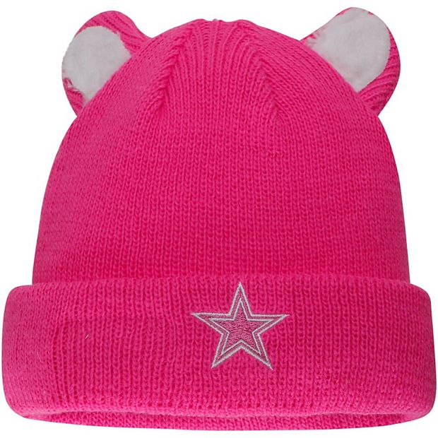 Toddler New Era Pink Dallas Cowboys Cozy Cutie Knit Hat