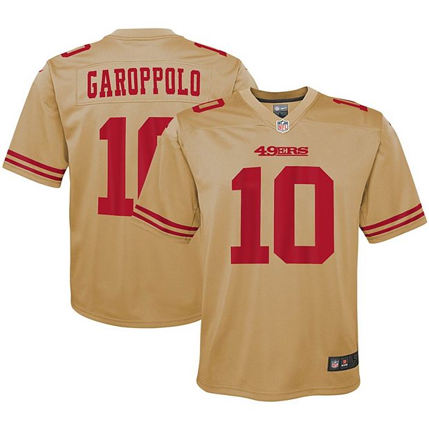 hogar Calor cobre Youth Nike Jimmy Garoppolo Gold San Francisco 49ers Inverted Game Jersey