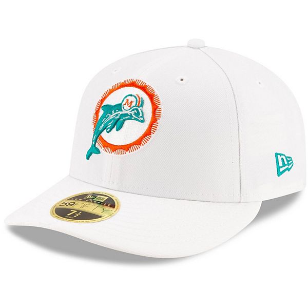 Men's NFL Pro Line by Fanatics Branded White Miami Dolphins Classic Bar  Adjustable Hat