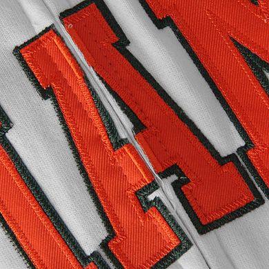 Women's Stadium Athletic White Miami Hurricanes Arched Name Full-Zip Hoodie