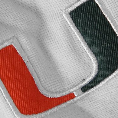 Women's Stadium Athletic White Miami Hurricanes Arched Name Full-Zip Hoodie