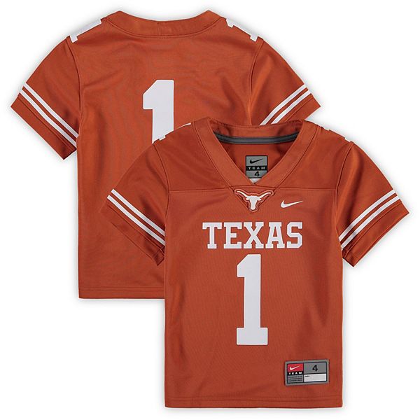 Men's ProSphere #1 Black Texas Longhorns Football Jersey