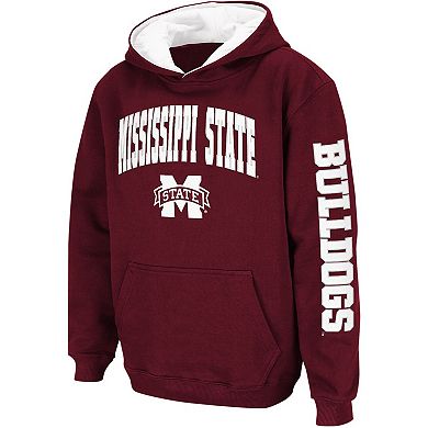 Youth Colosseum Maroon Mississippi State Bulldogs 2-Hit Team Pullover Hoodie