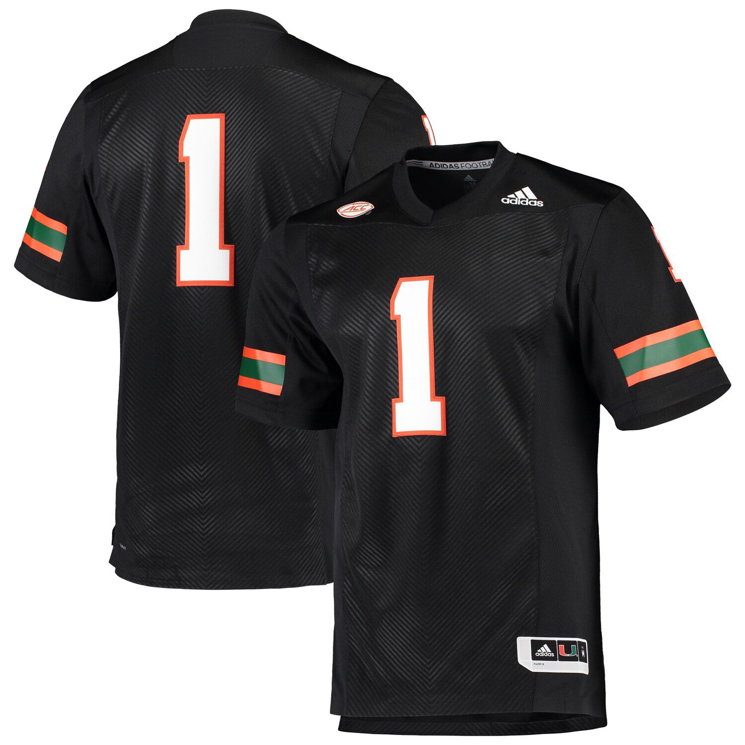 miami hurricanes black football jersey