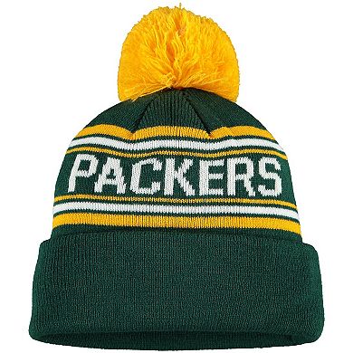 Toddler Green Green Bay Packers Jacquard Cuffed Knit Hat with Pom