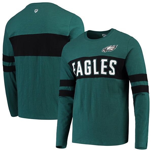 Girls Youth White Philadelphia Eagles Faded Long Sleeve T-Shirt