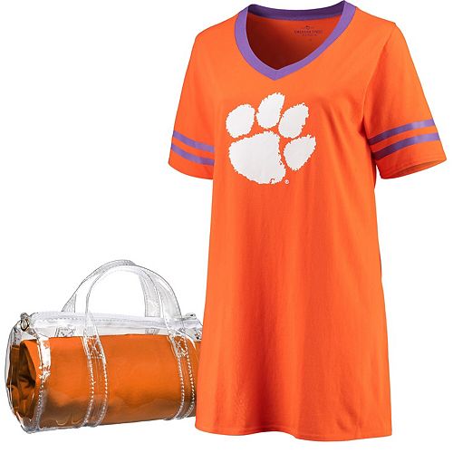 Womens Orange Clemson Tigers Plus Size Football Jersey