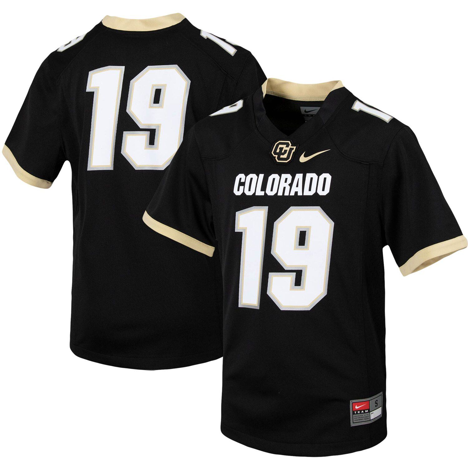 Youth Nike #19 Black Colorado Buffaloes 