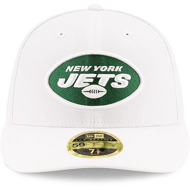 Men's New Era White New York Jets Omaha Low Profile 59FIFTY Fitted Hat