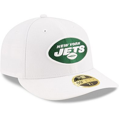 Men's New Era White New York Jets Omaha Low Profile 59FIFTY Fitted Hat