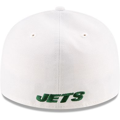 Men's New Era White New York Jets Omaha Low Profile 59FIFTY Fitted Hat