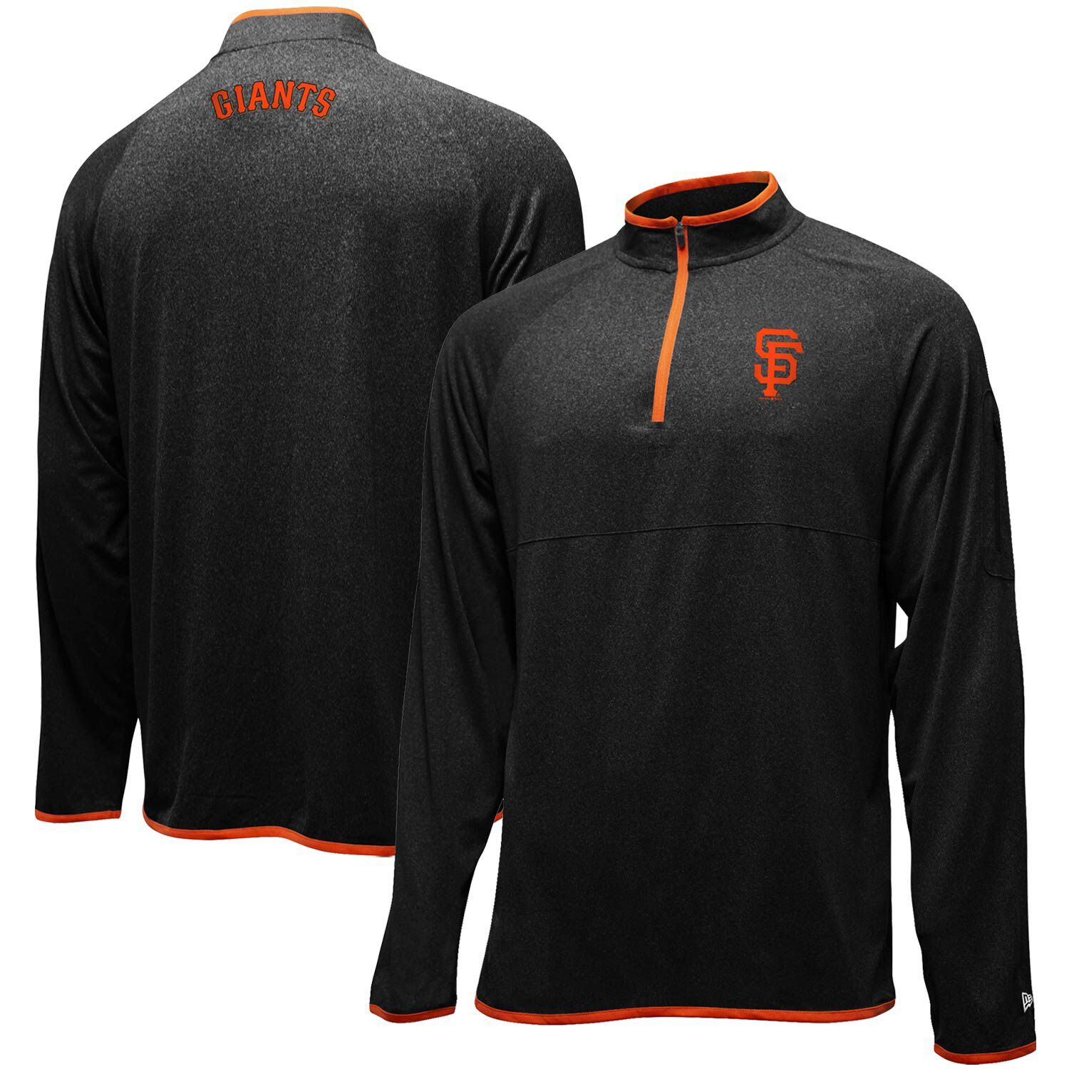 black quarter zip pullover