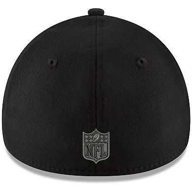 Men's New Era Black Chicago Bears Logo 39THIRTY Flex Hat