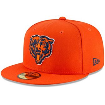 Men's New Era Orange Chicago Bears Omaha Throwback 59FIFTY Fitted Hat